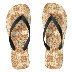 Tongs Motif de carreau bohème complexe en terre cuite te