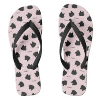 Motif de chat noir mignon Kitty rose Meow
