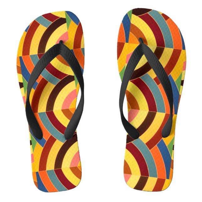 Tongs motif de chevron rouge jaune (Semelle)