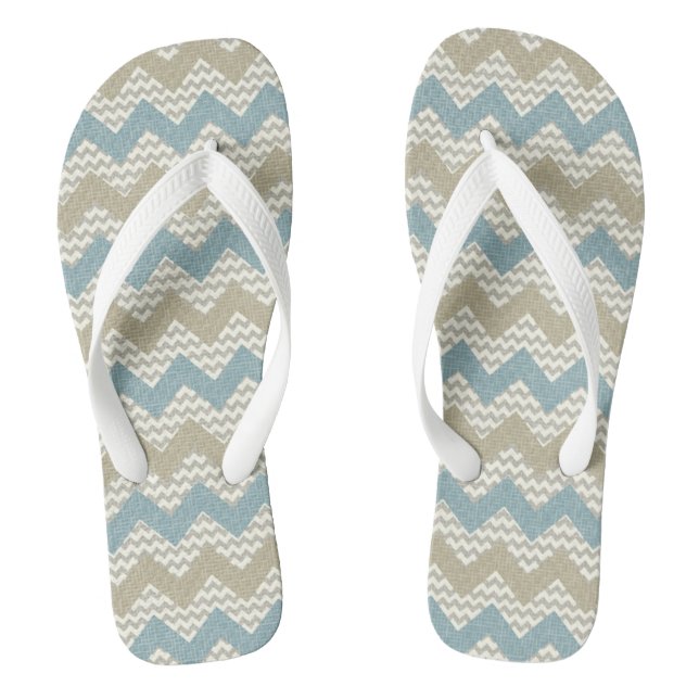 Tongs Motif de Chevron sur la texture de toile (Semelle)