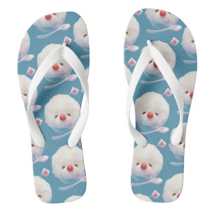 Tongs Motif de chien de glace rasé mignon