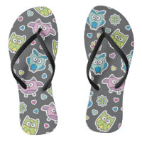 motif de chouettes de dessins animés