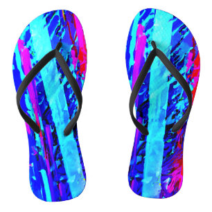 Tongs Motif de couleurs explosant