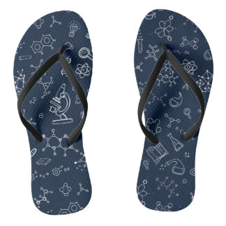 Tongs Motif de doodle scientifique/chimie