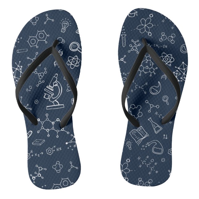 Tongs Motif de doodle scientifique/chimie (Semelle)