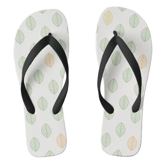 Tongs Motif de feuille botanique mignonne (Semelle)