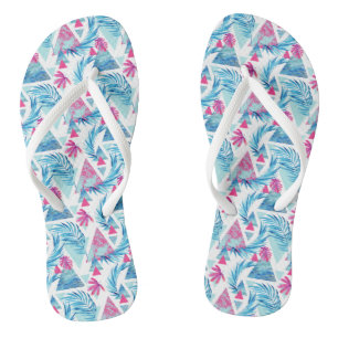 Tongs Motif de feuilles tropicales Abstraites