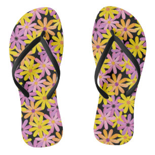 Tongs motif de fleurs de Gerbera, arrière - plan