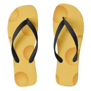 Tongs Motif de fromage jaune
