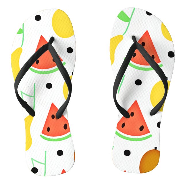 Tongs Motif de fruits tropicaux (Semelle)