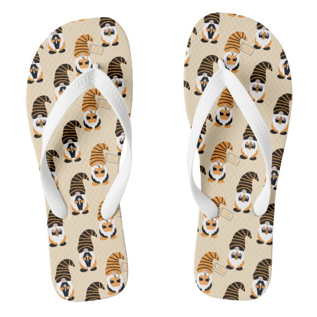 Tongs Motif De Gnomes, Halloween Gnomes Trick Ou Treat (Semelle)