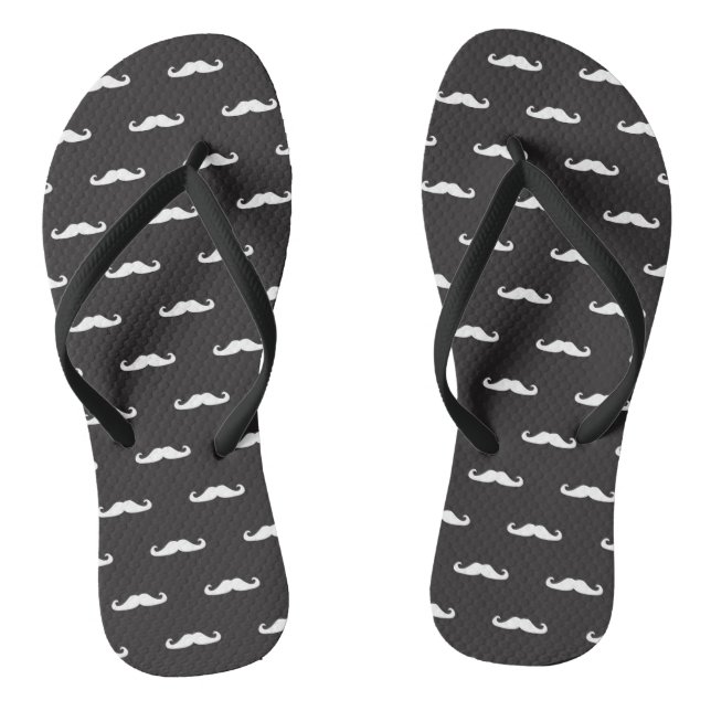 Tongs Motif de hippie de moustache (Semelle)