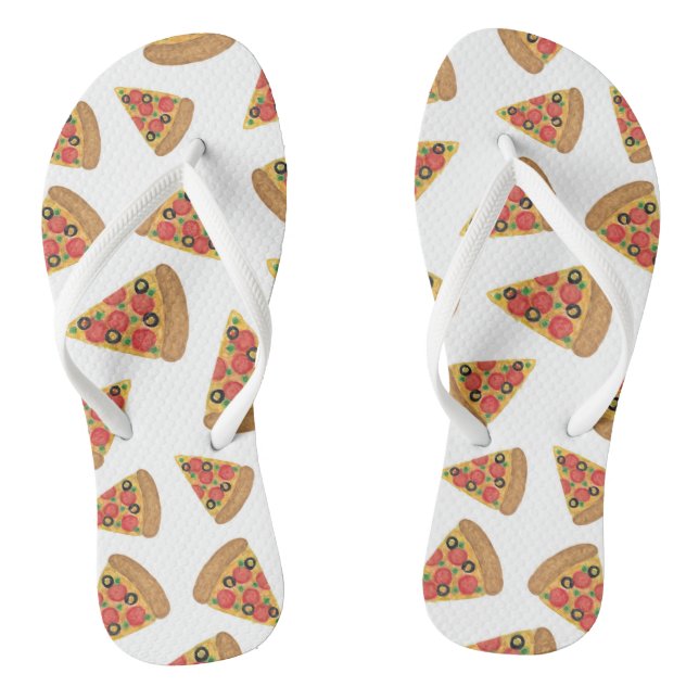 Tongs Motif de pizza (Semelle)