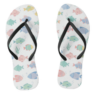 Tongs Motif de poisson tropical Tulimet coloré