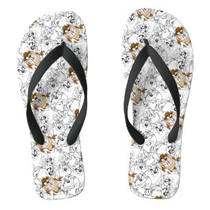 Tongs MOTIF de pop couleur d'art en ligne TAZ™
