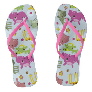 Tongs motif de safari animal