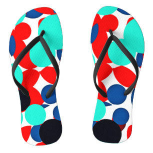 Tongs Motif de style de jeu de couleur dynamique