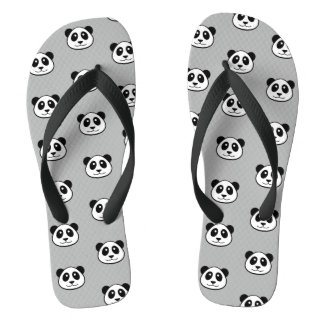 Tongs Motif de visage de panda