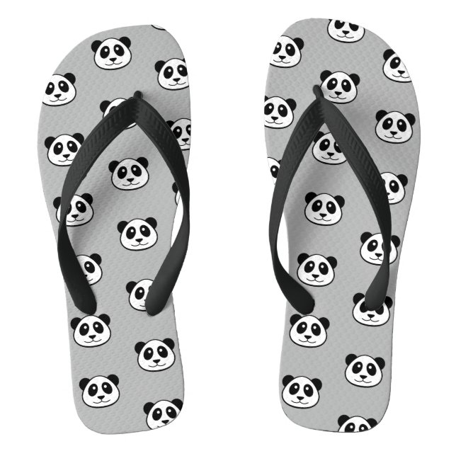 Tongs Motif de visage de panda (Semelle)
