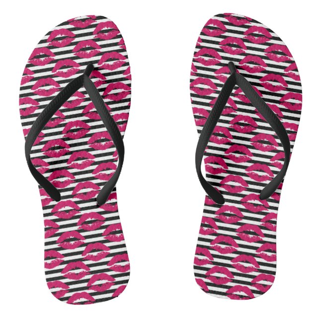 Tongs Motif en bande de baiser Biss (Semelle)