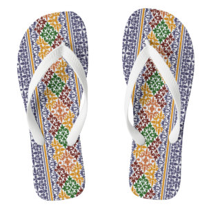 Tongs motif ethnique élégant