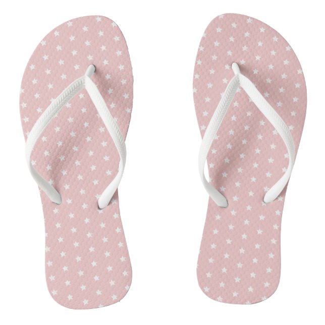 Tongs Motif étoile blanche rose (Semelle)