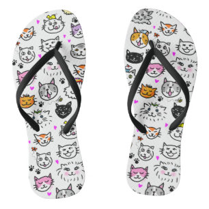 Tongs Motif face chats Whimsical