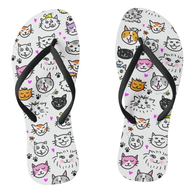 Tongs Motif face chats Whimsical (Semelle)
