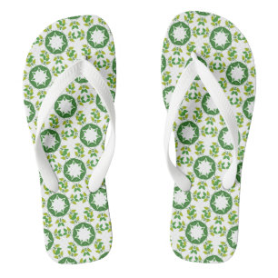 Tongs Motif Feuille, Motif De Feuilles, Feuilles Verts