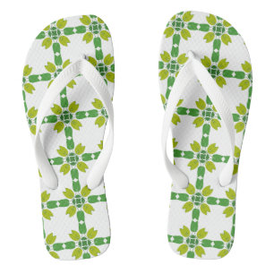 Tongs Motif Feuille, Motif De Feuilles, Feuilles Verts