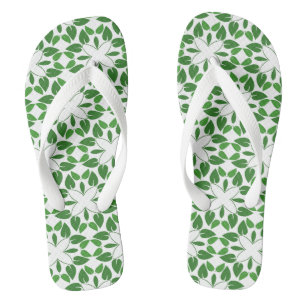 Tongs Motif Feuille, Motif De Feuilles, Feuilles Verts