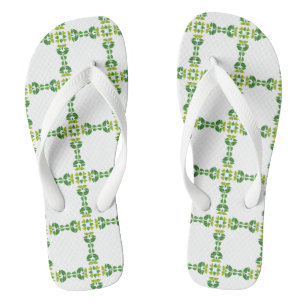 Tongs Motif Feuille, Motif De Feuilles, Feuilles Verts