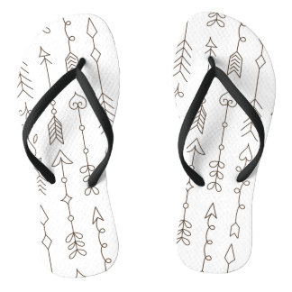 Tongs Motif Flèche noir et blanc
