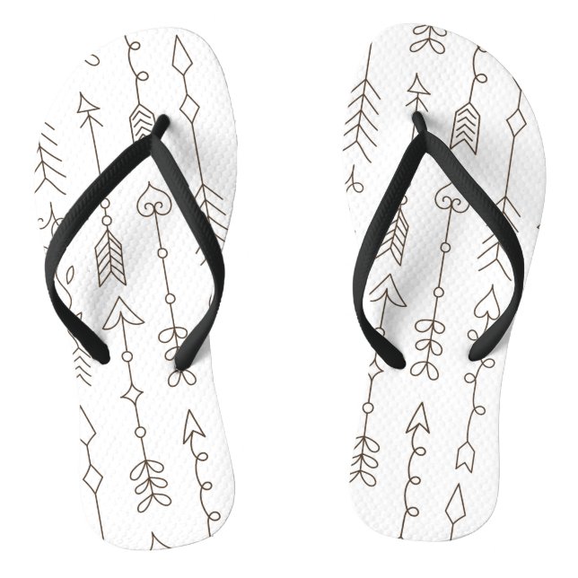 Tongs Motif Flèche noir et blanc (Semelle)