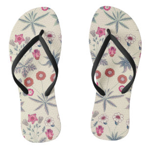 Tongs Motif floral de marguerite de William Morris rouge