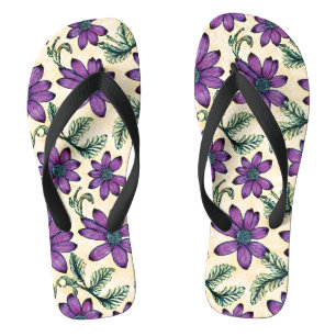 Tongs Motif floral I