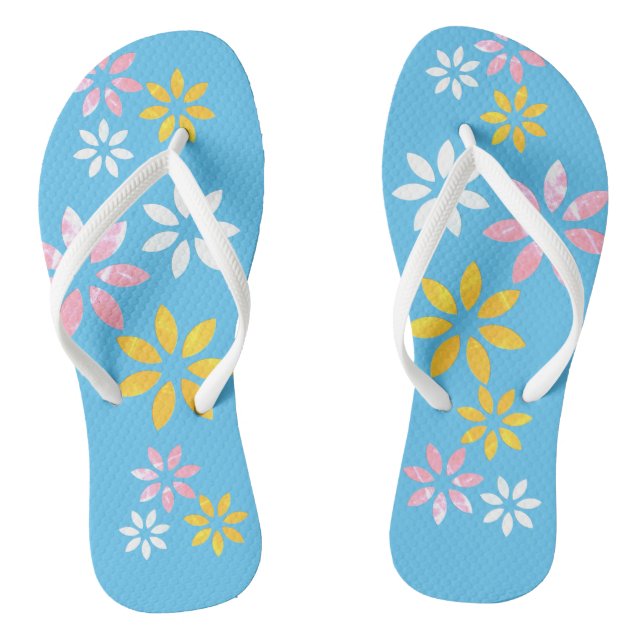 Tongs Motif Floral moderne Chaussures de plage (Semelle)