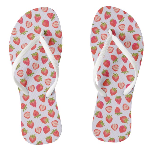 Tongs Motif Fraise d'Été (Semelle)