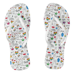 Tongs Motif Gay pride Doodle
