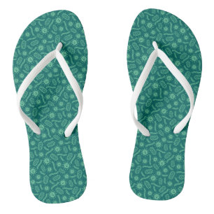 Tongs Motif Green Microbes