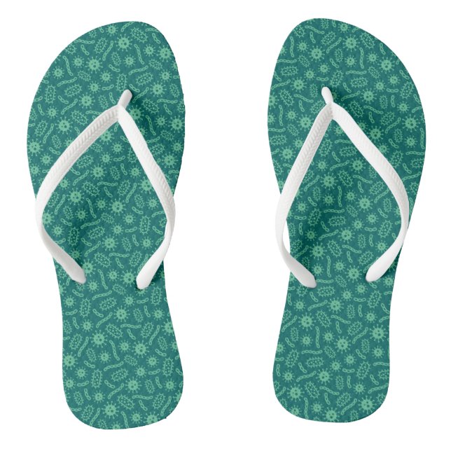 Tongs Motif Green Microbes (Semelle)