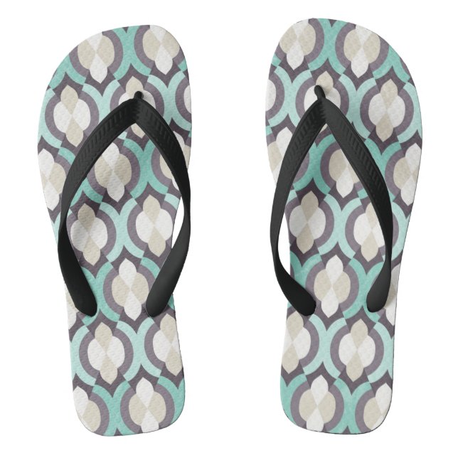 Tongs Motif marocain de turquoise (Semelle)