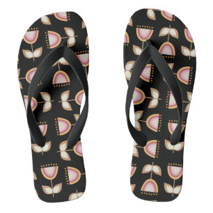 Tongs Motif moderne de jardin à fleurs du milieu du sièc