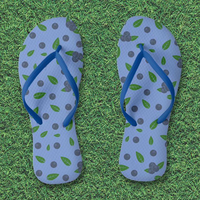 Tongs motif Myrtilles (Blueberry Flip Flops)
