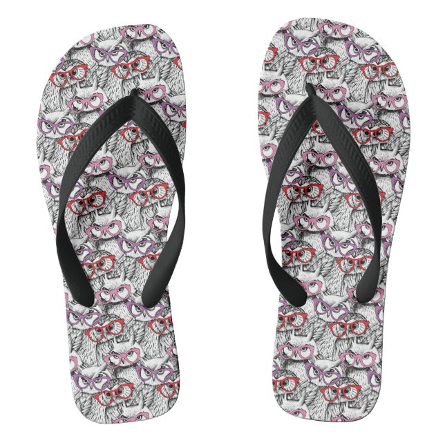Tongs Motif Owl Eyeglasses (Semelle)