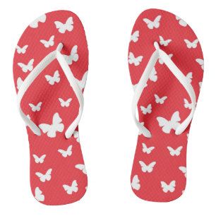 Tongs motif papillon