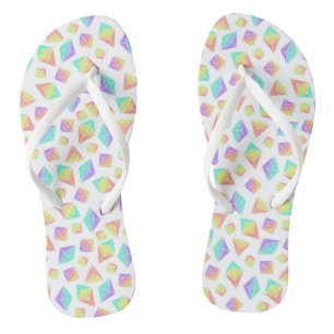Tongs Motif Pastel Rainbow Crystals