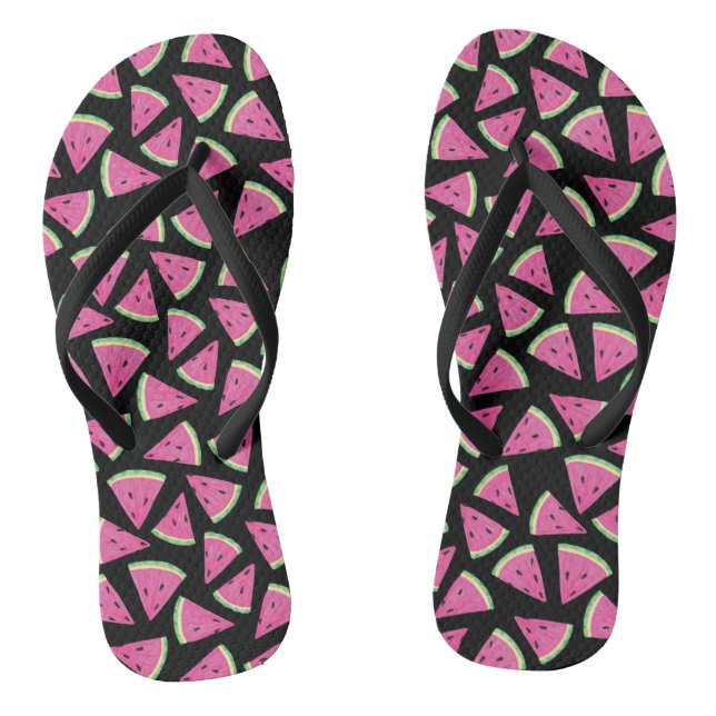 Tongs Motif Pastèque Tropical Rose (Semelle)