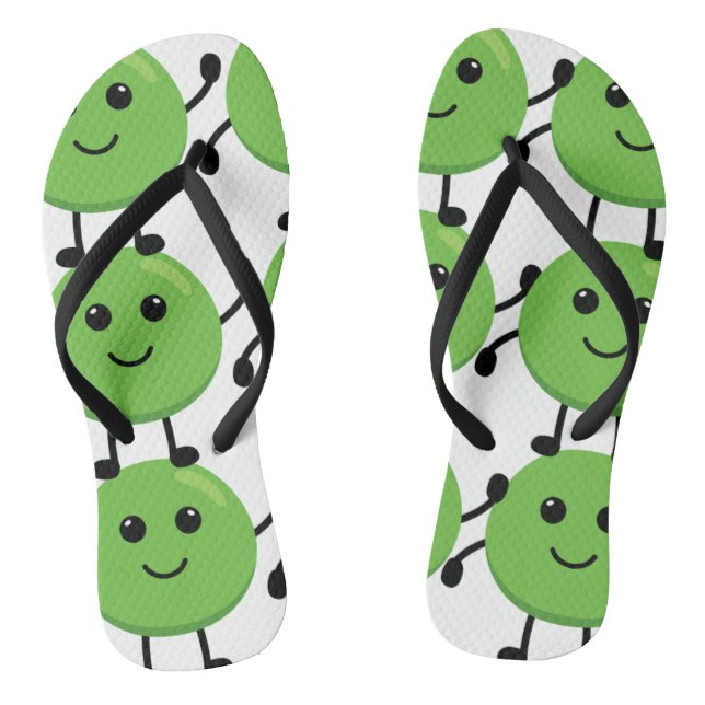Tongs motif petits pois souriants – Fun et origina (Semelle)