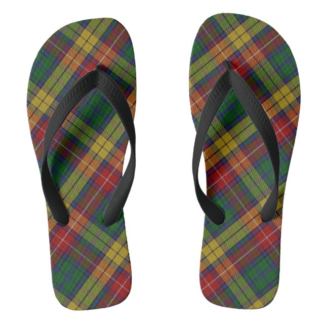 Tongs Motif Plaid Buchanan Clan Tartan (Semelle)